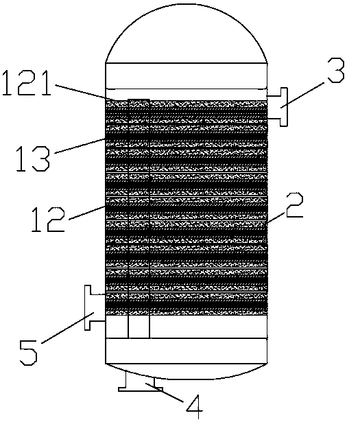 A membrane module with a filler inside