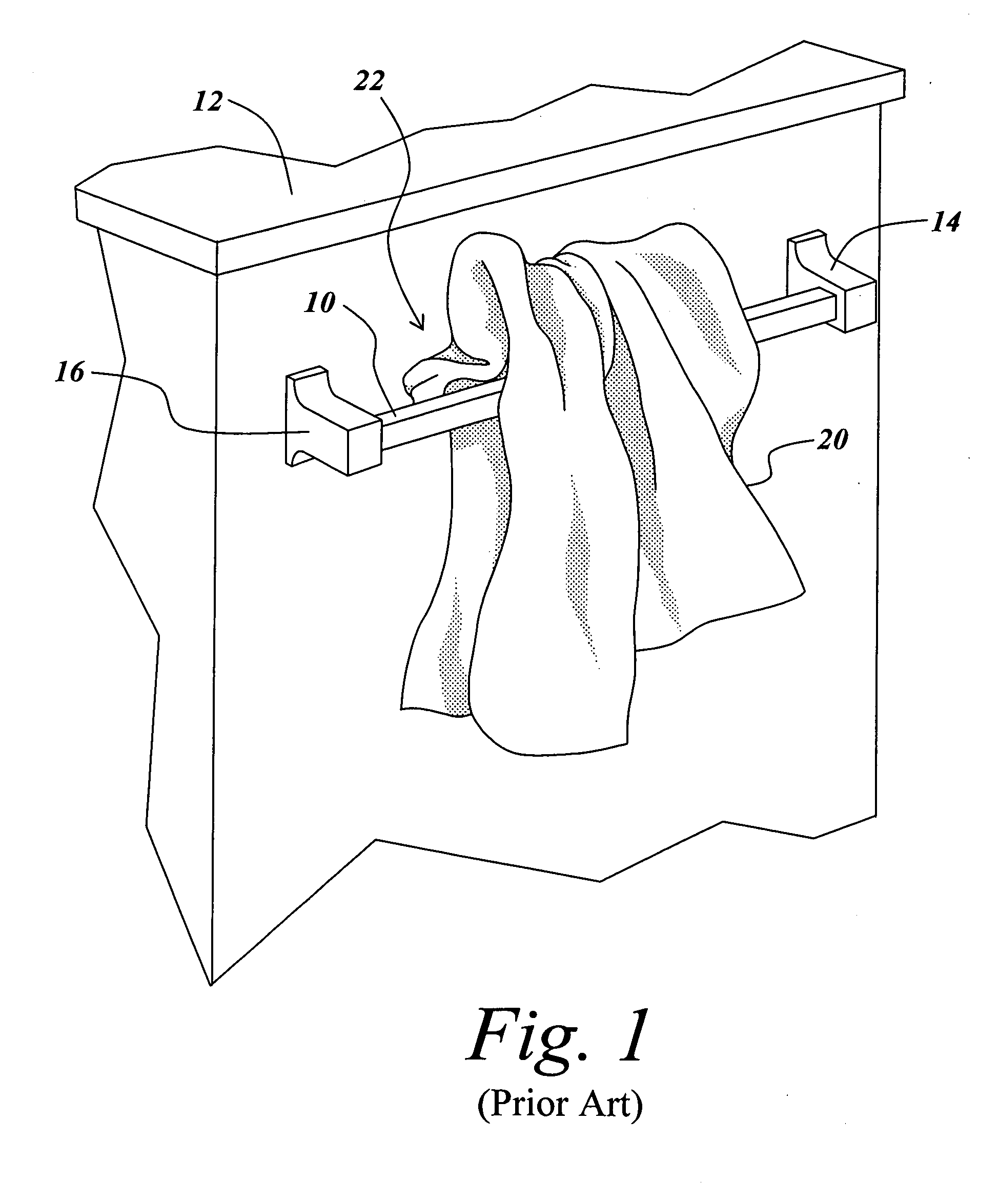 Method and apparatus for releasably attaching a towel to a close-ended rod