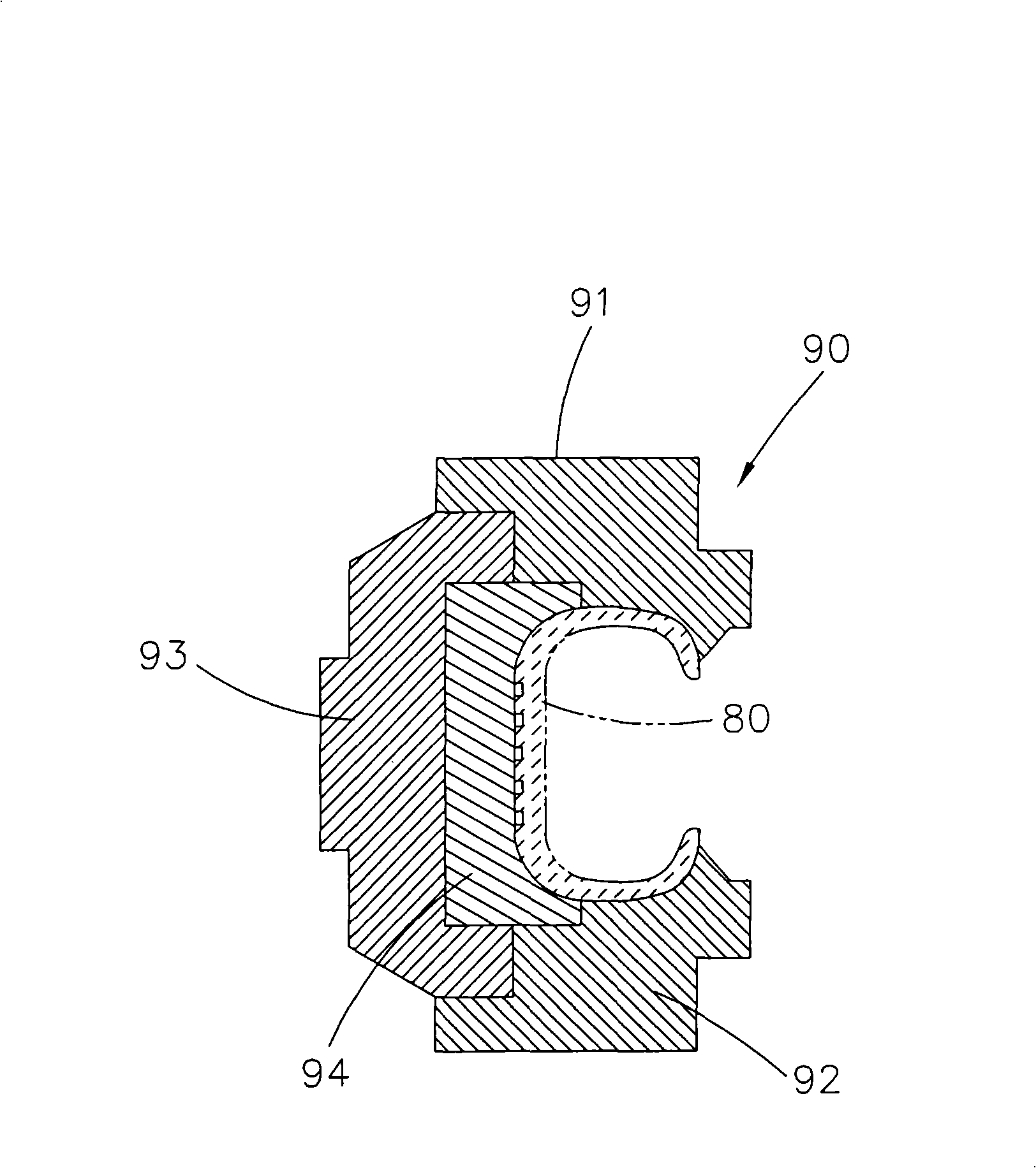 Templet assembly device for mould