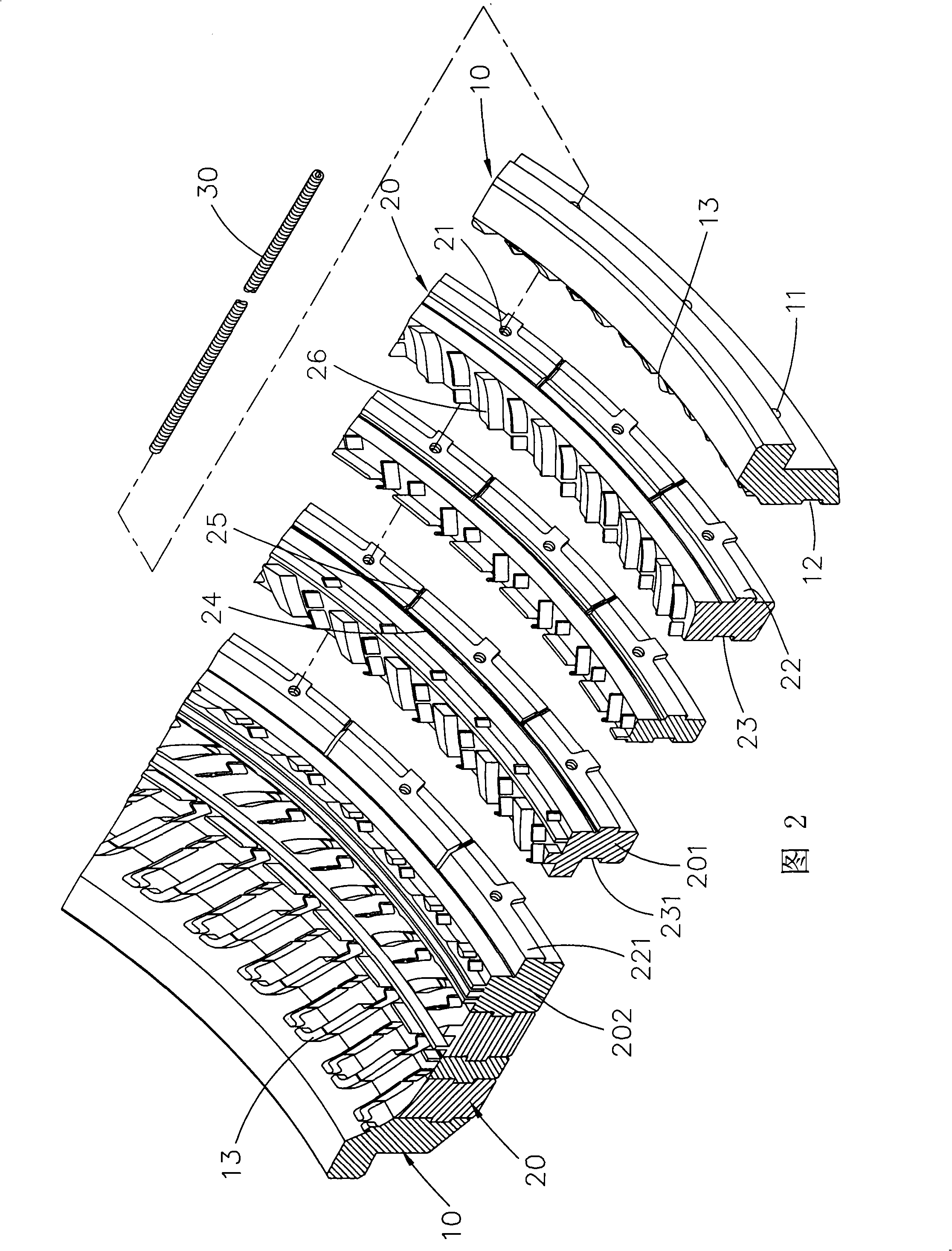 Templet assembly device for mould