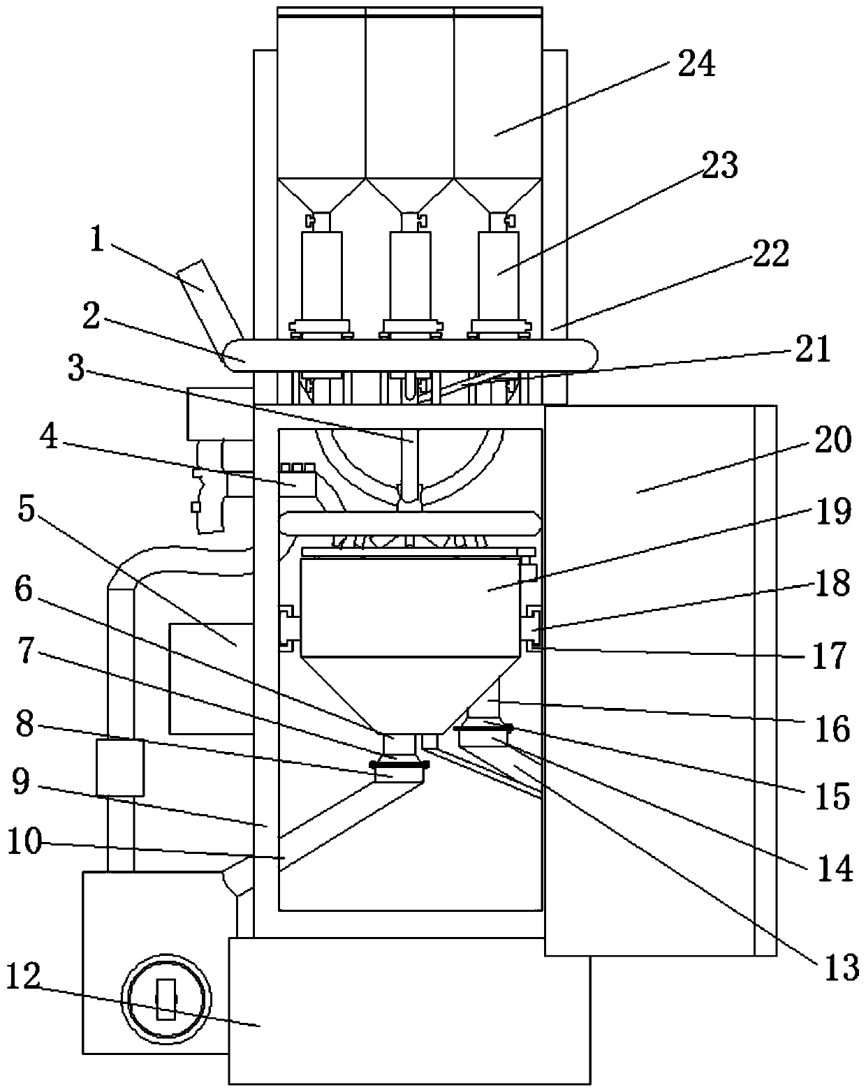 A food preprocessing machine with washing function