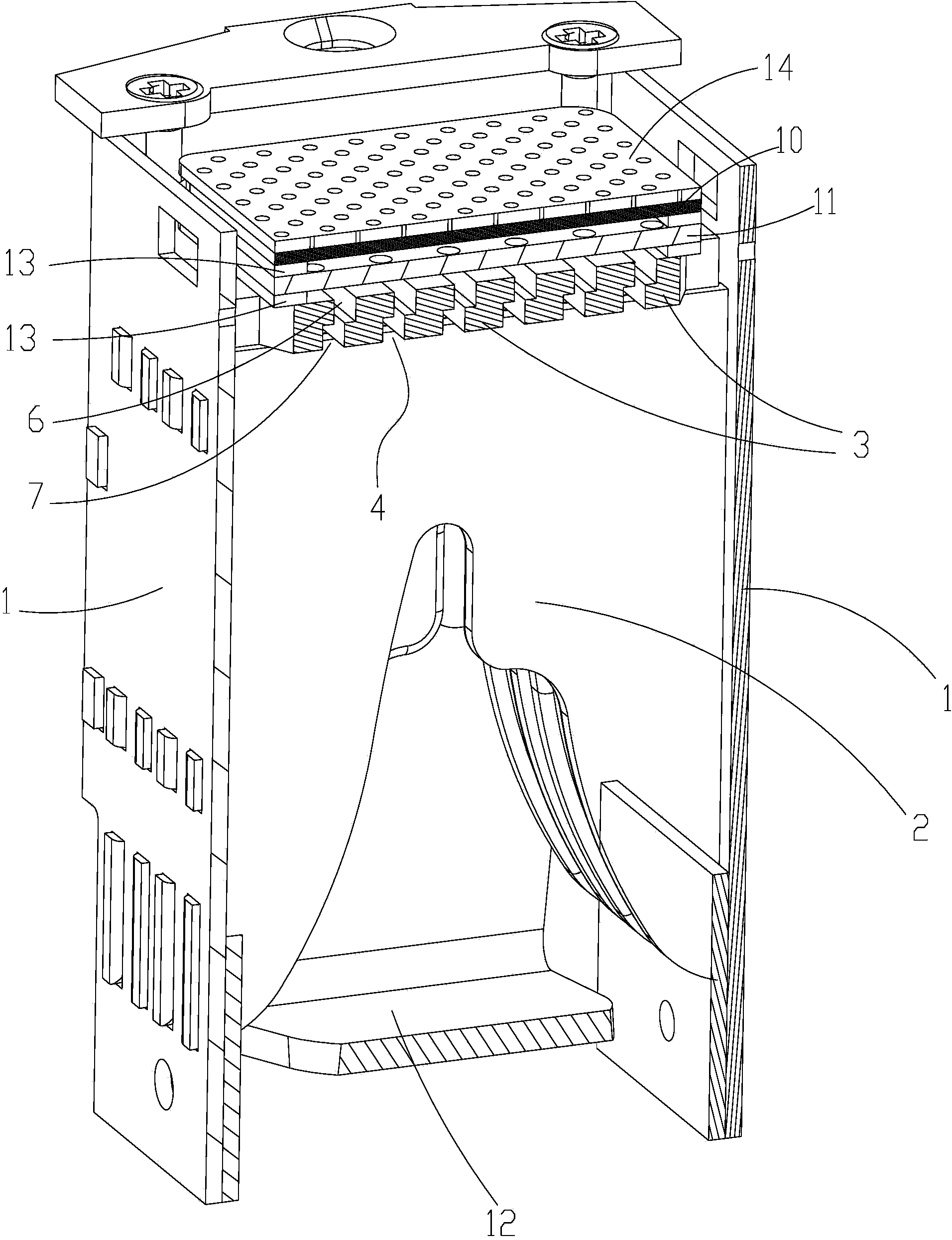 Arc extinguish chamber structure of disconnector