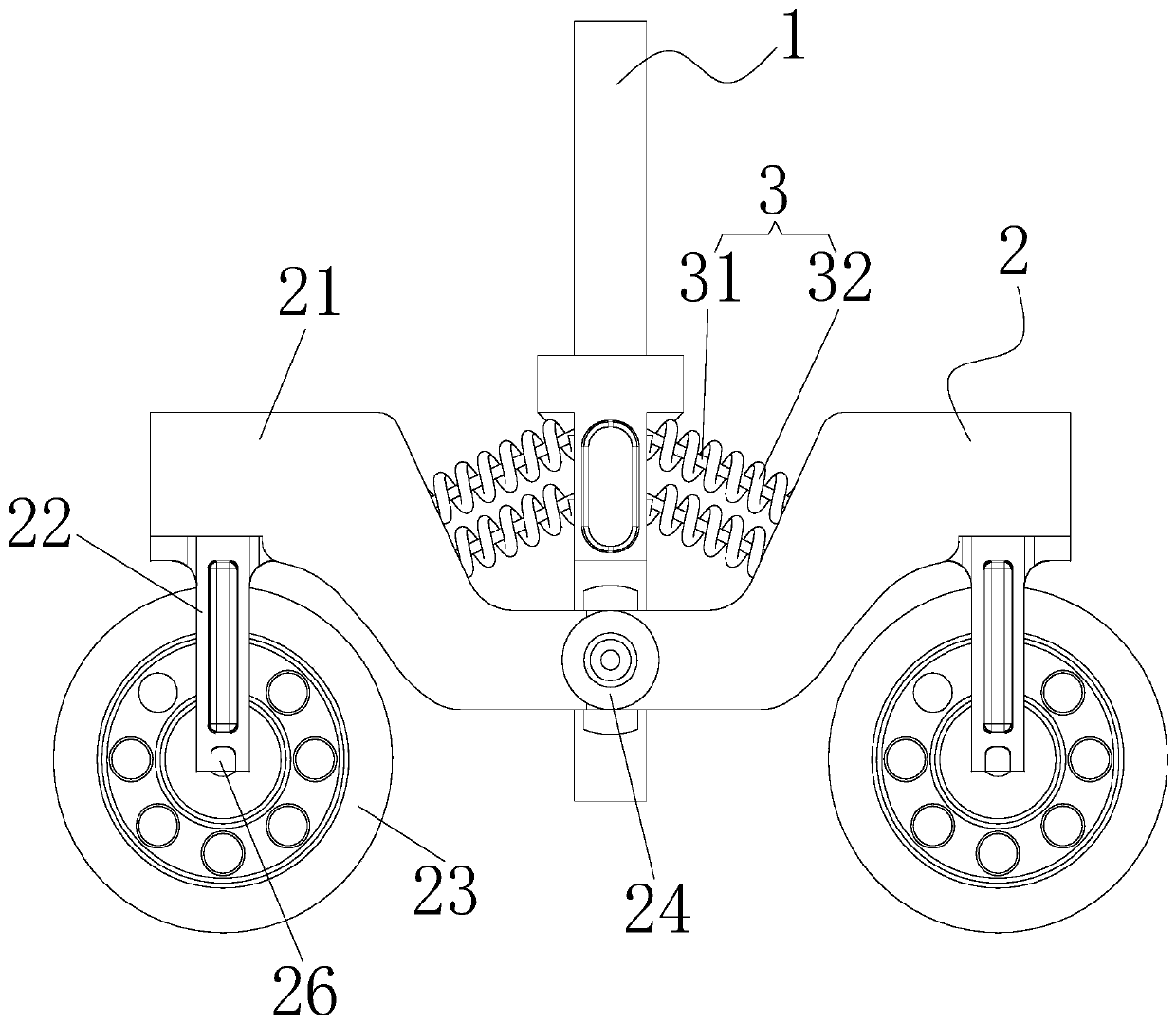 Rail damping walking device