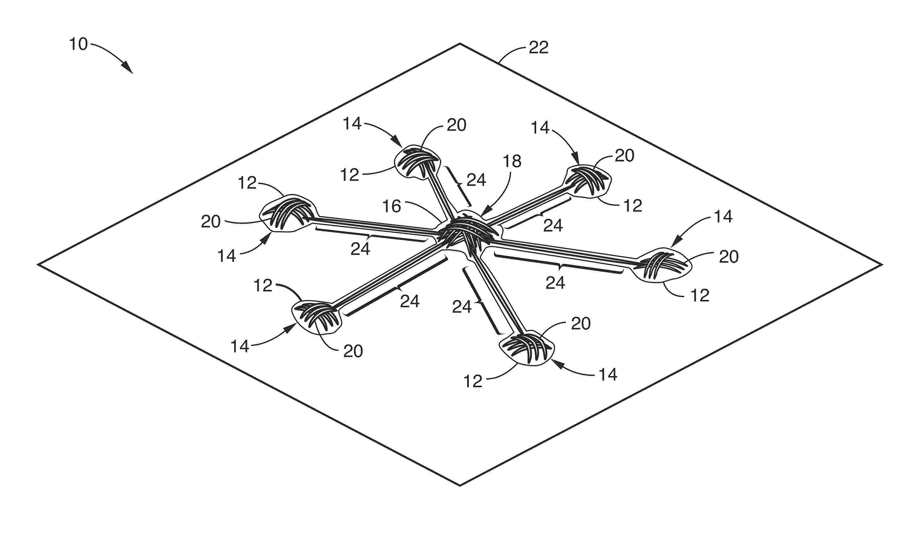 Micropatterned textile for fluid transport