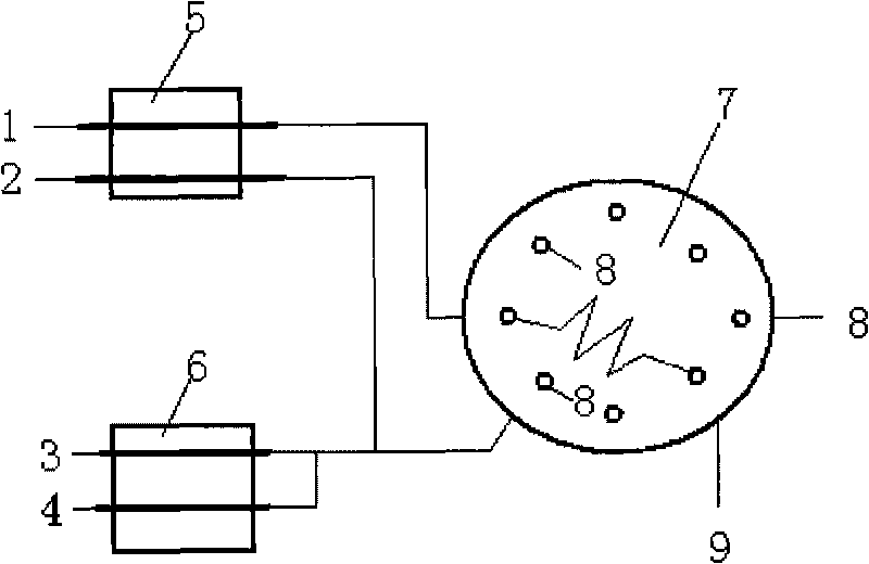 Flow injection unequal flow complexation detection method