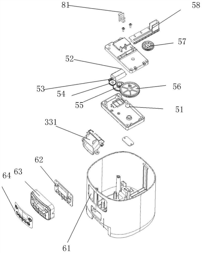 Intelligent push-pull type cockroach-proof automatic pet feeder