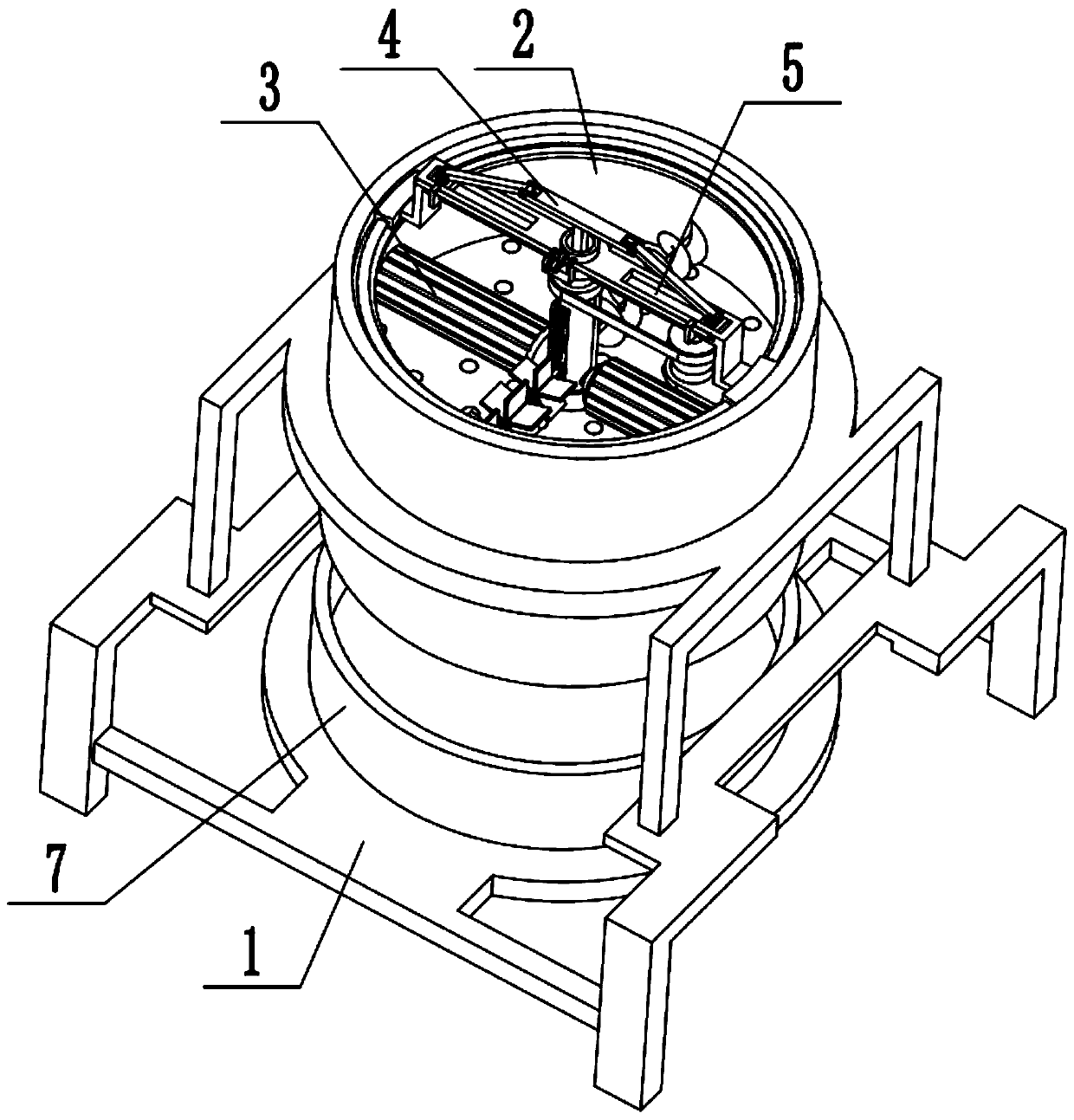 Biomass fuel particle and processing device and method thereof