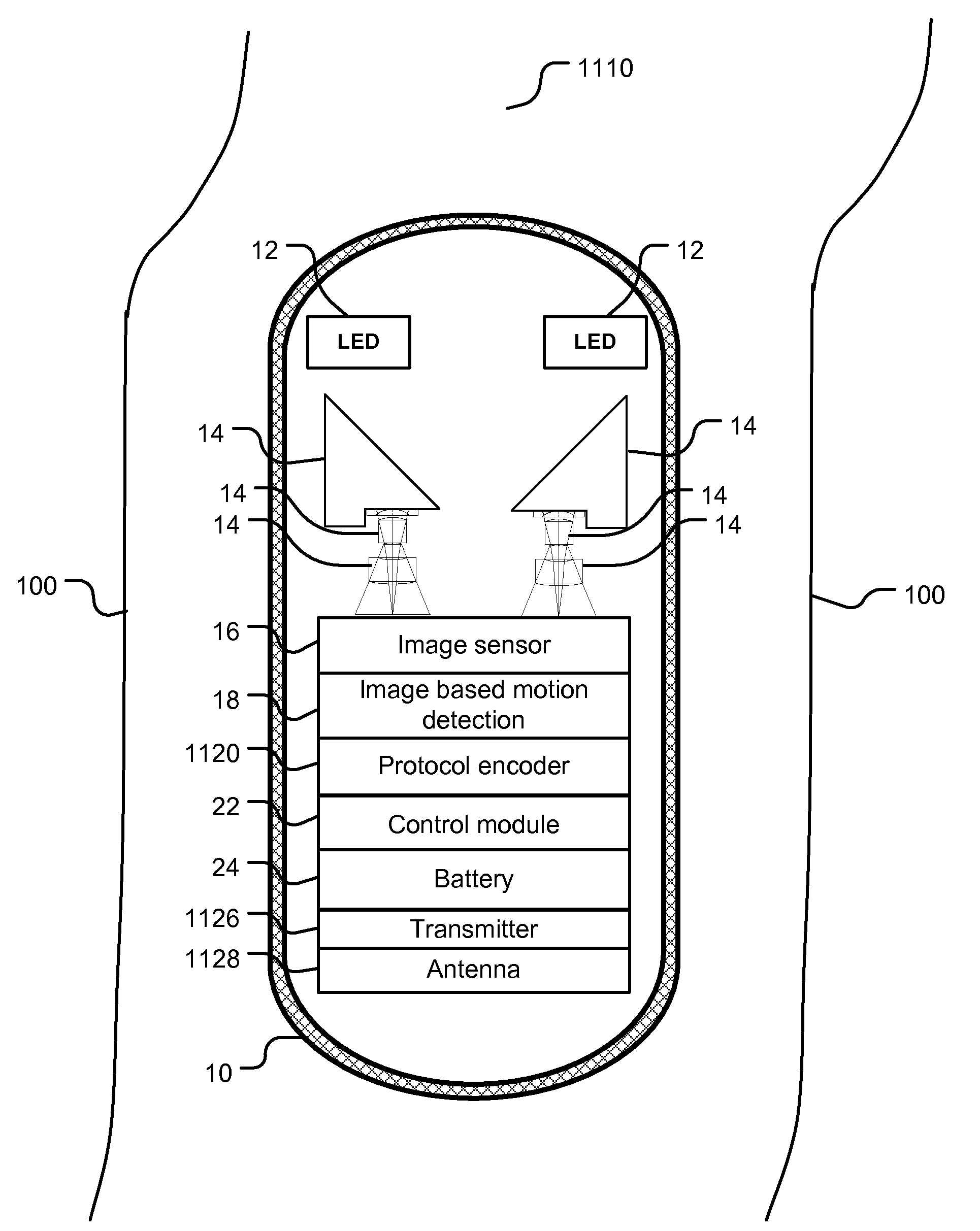 Image capture control for in vivo autonomous camera