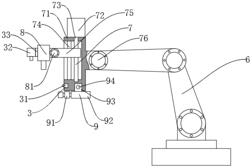 Intelligent factory automatic discharging robot based on 5G network