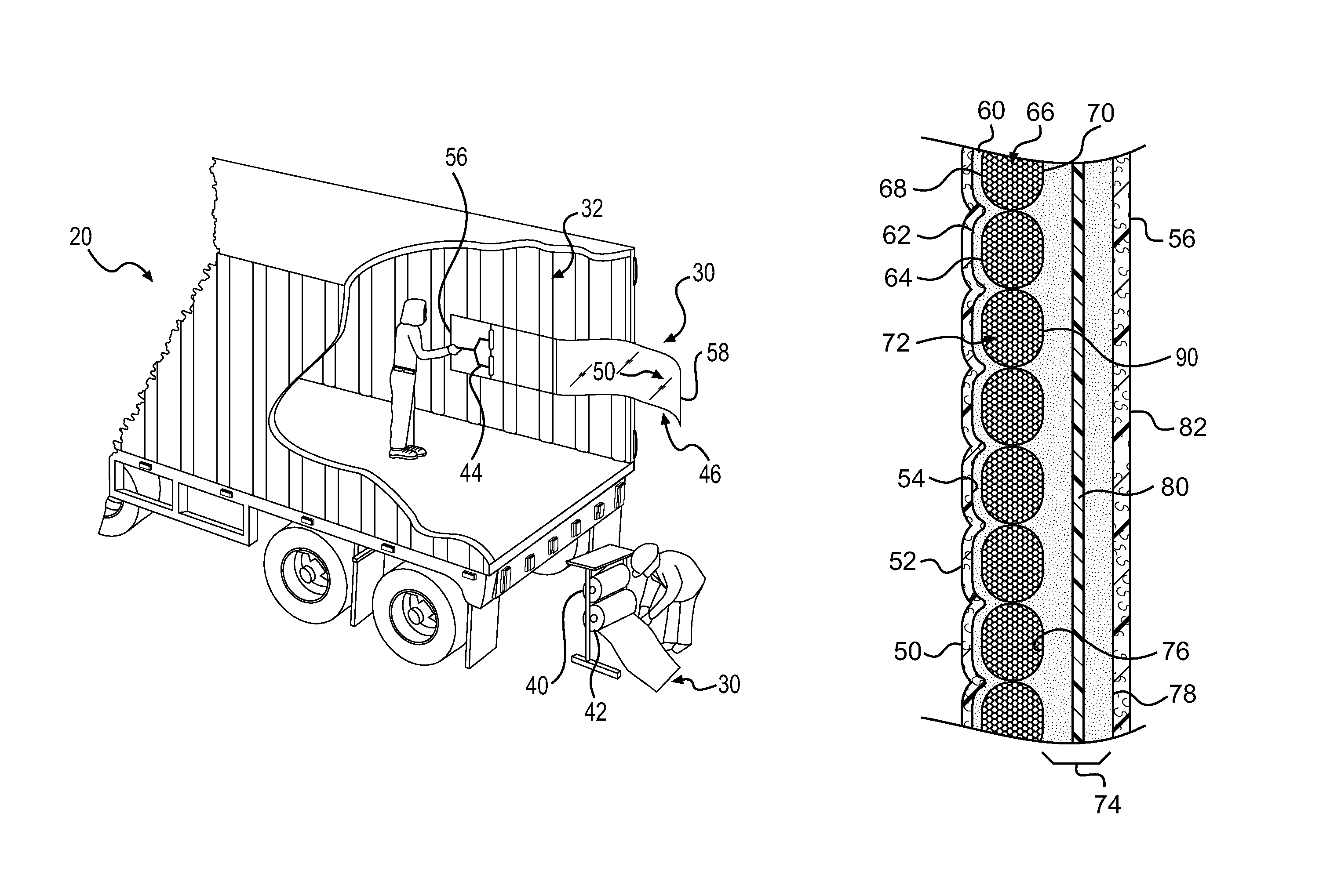 Cargo restraint system with enhanced reinforcement filament content