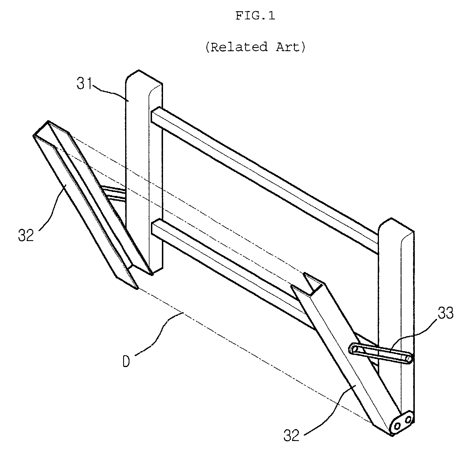 Apparatus for adjusting an angle of a display means and a connection bracket thereof