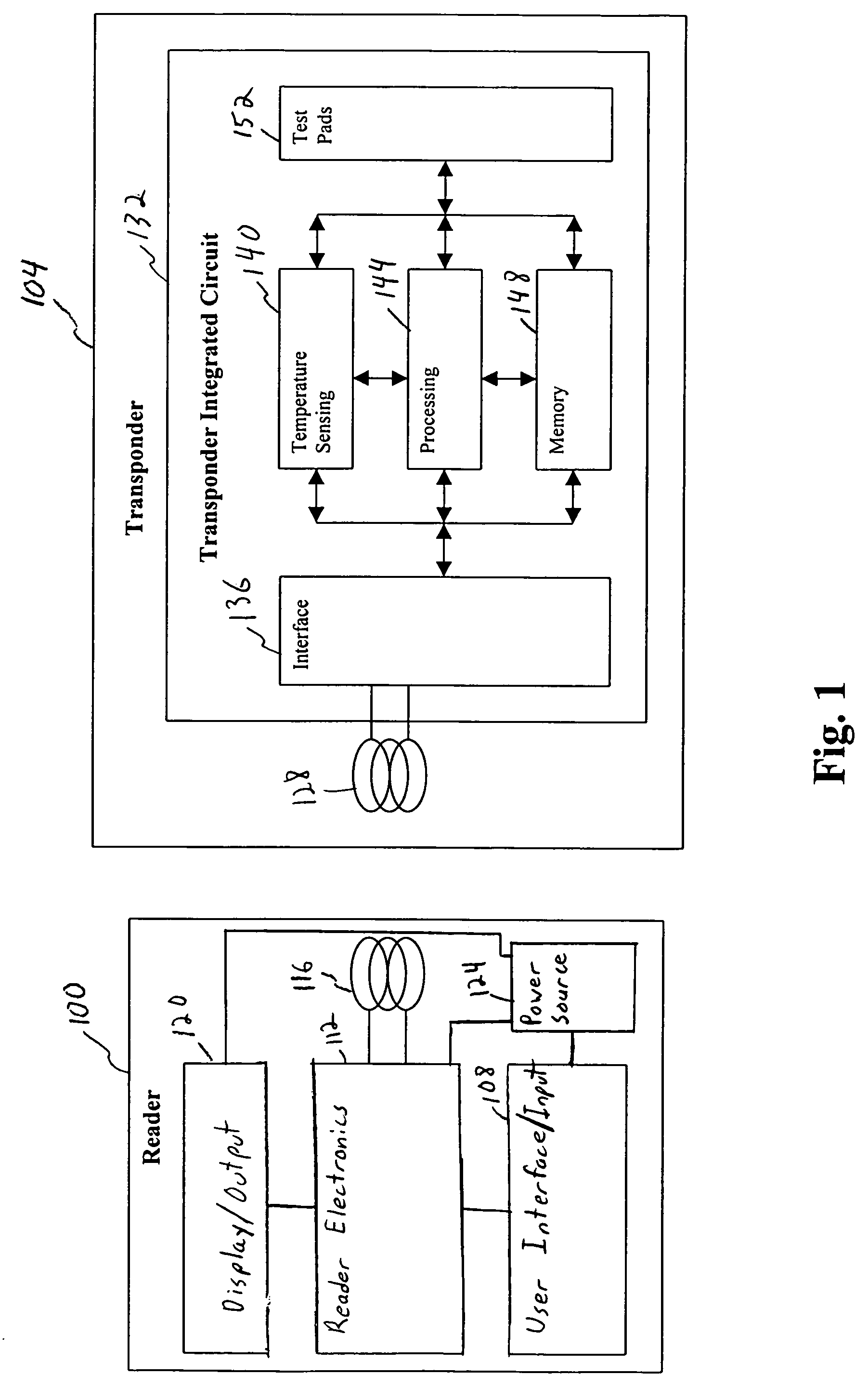 Method and apparatus for sensing and transmitting a body characteristic of a host