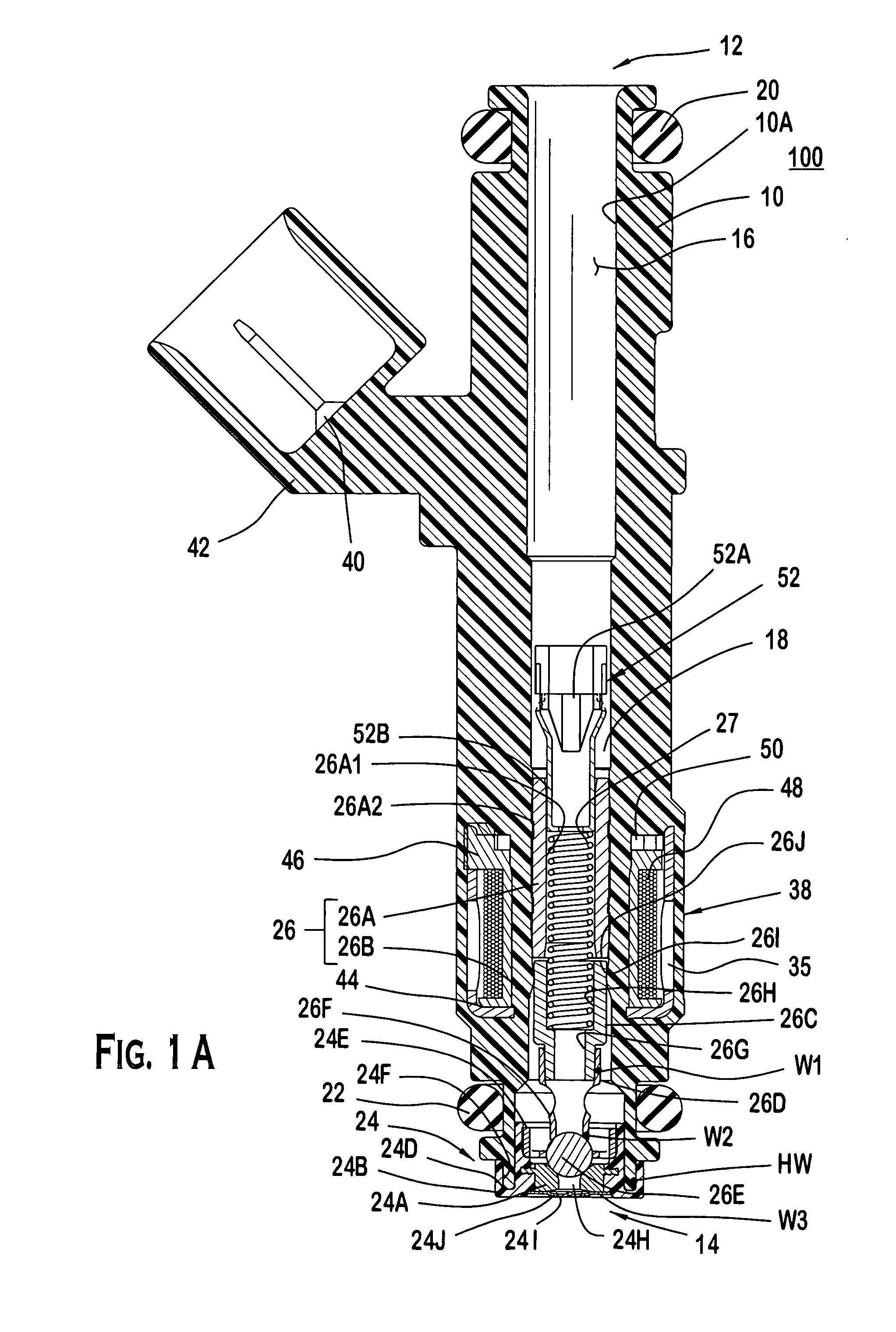 Fuel injector with a metering assembly having at least one annular ridge extension between a valve seat and a polymeric valve body