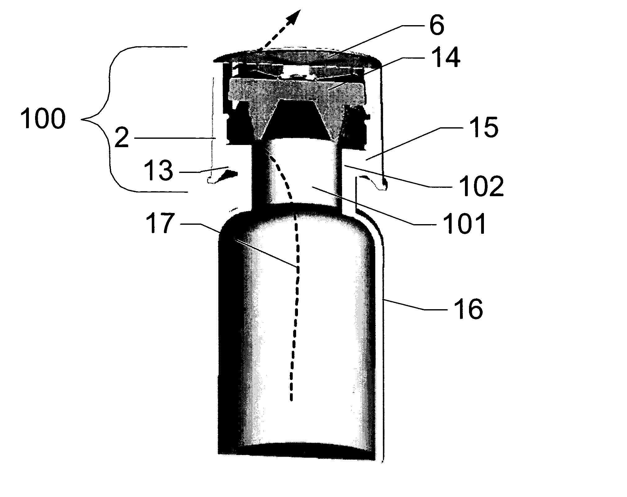 Processing cap assembly for isolating contents of a container