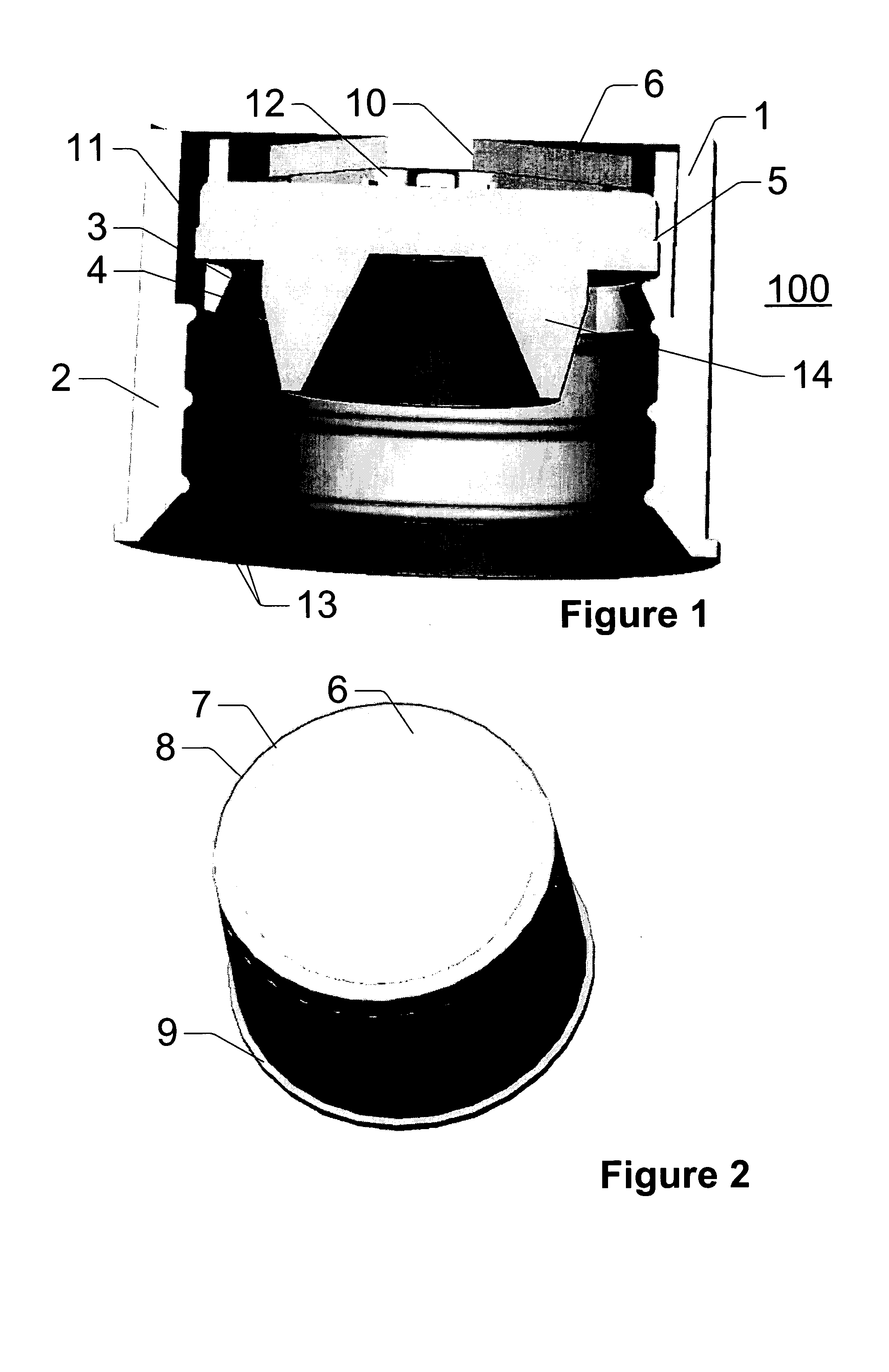 Processing cap assembly for isolating contents of a container