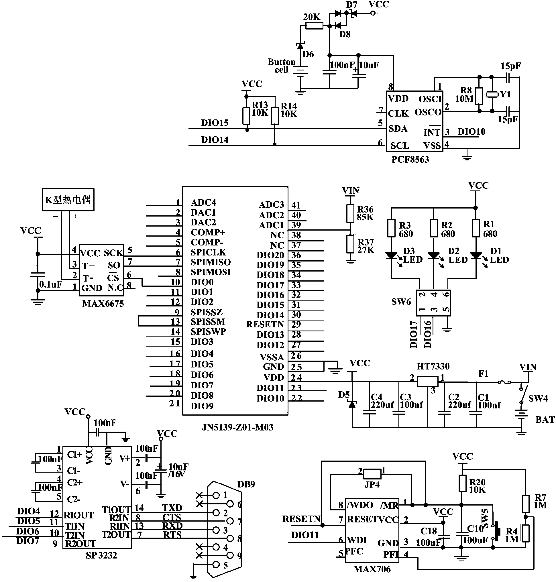 Coal field fire area wireless sensor monitoring node