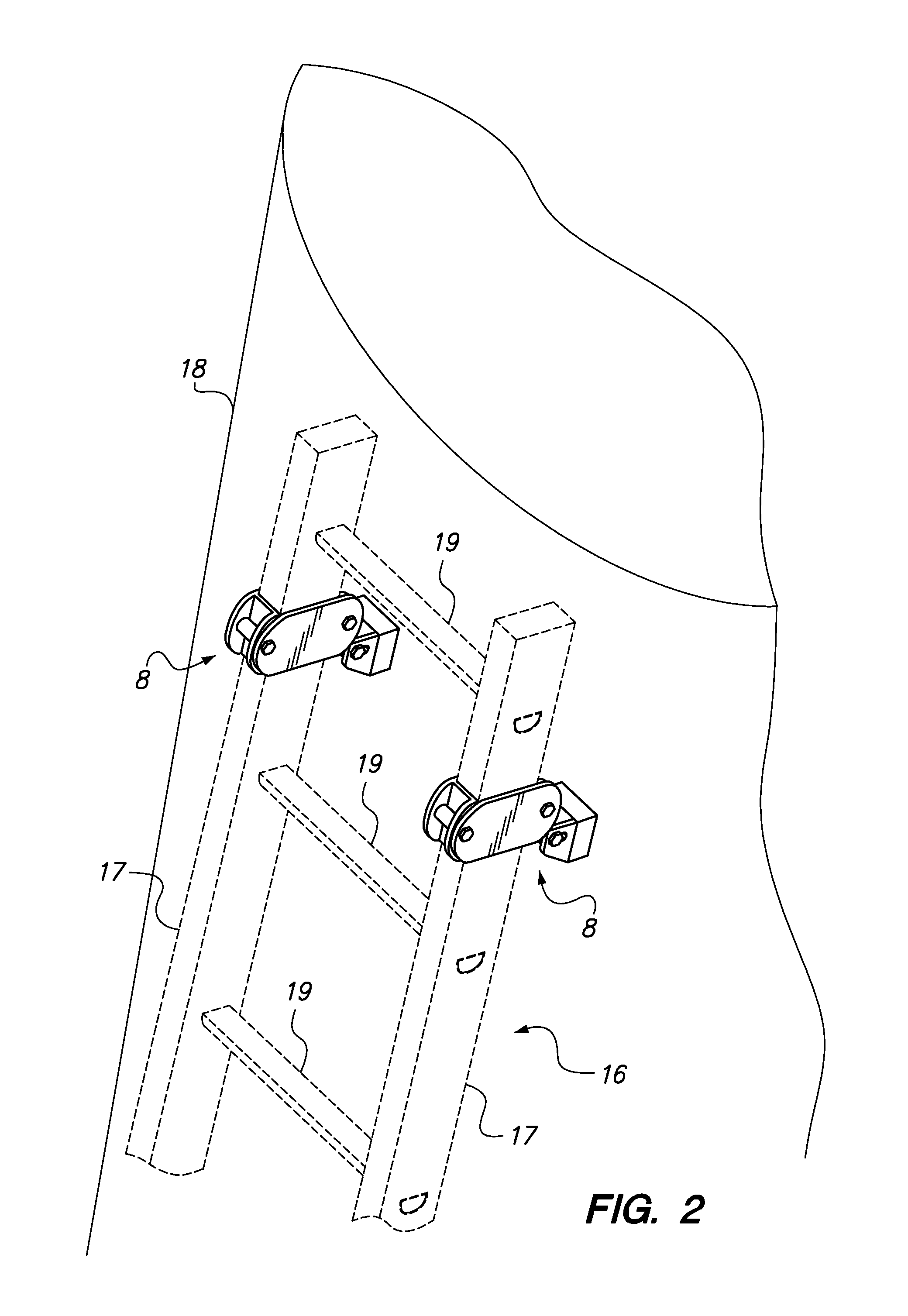 Ladder securing apparatus