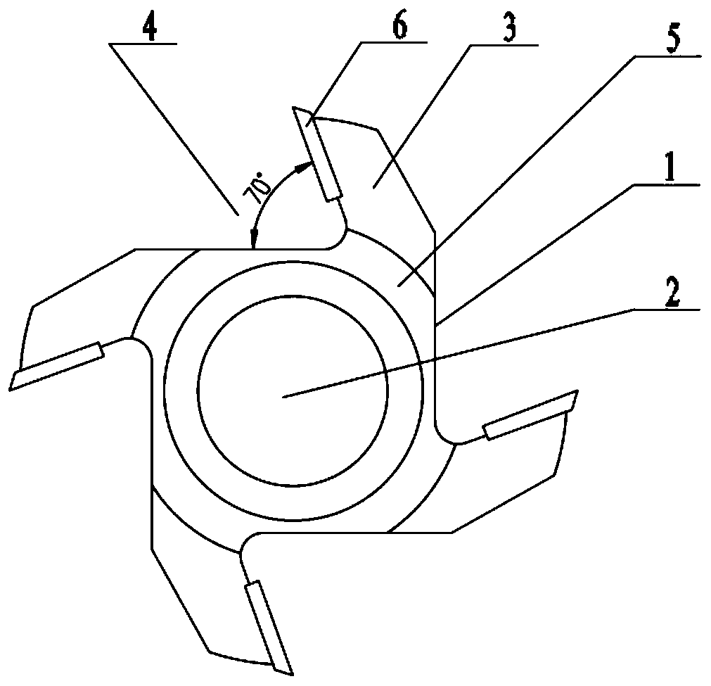 Flower-shaped milling cutter for wood door production