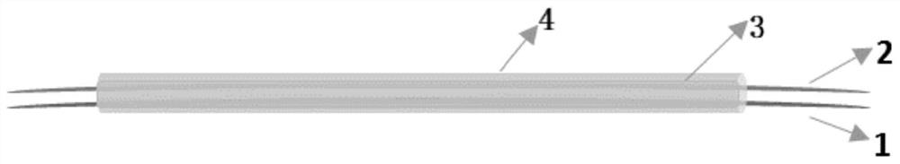 Superfine electroluminescent fiber and preparation method and application thereof