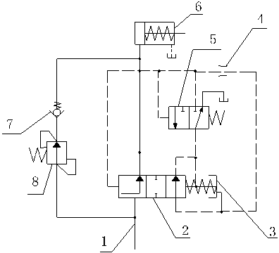 Parallel-connection pressure reducing valve type double-oil-way fast-oil-charging hydraulic gear shift system