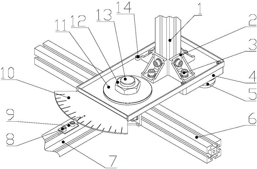 Angle and distance testing device and method of ultrasonic probe