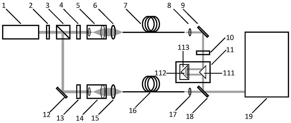 Time-resolved CARS microscopy imaging device and method based on fiber birefringence effect