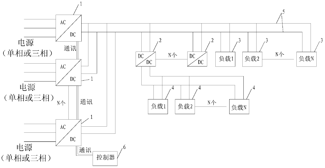 Multi-input DC modular electrical system and control method thereof