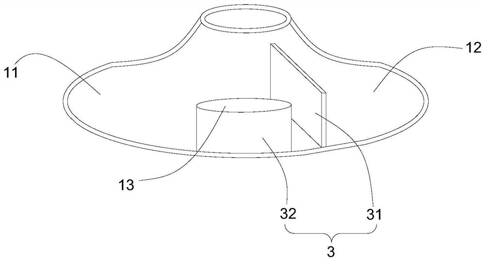 Urine receiving device for nursing