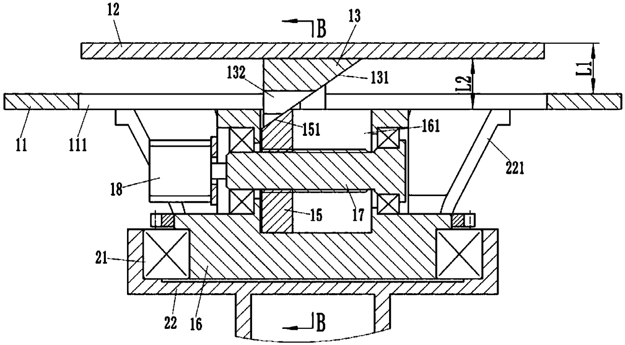 Automatic telescopic rotary table