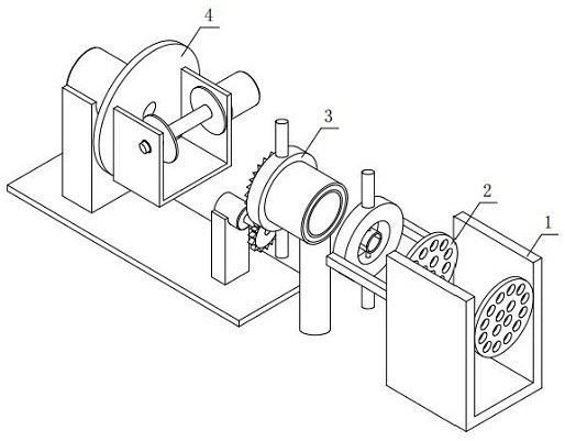 Wire winch device for steel wire rope production and implementation method thereof