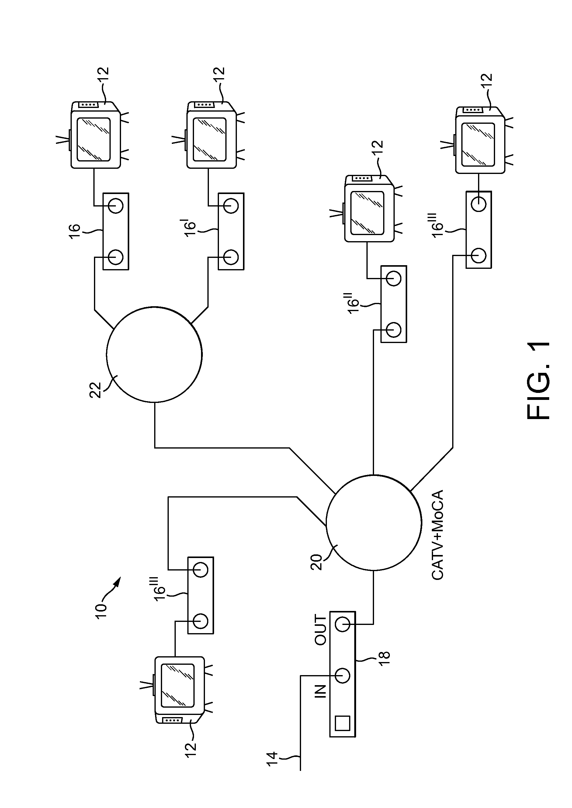 Signal splitter for use in moca/CATV networks