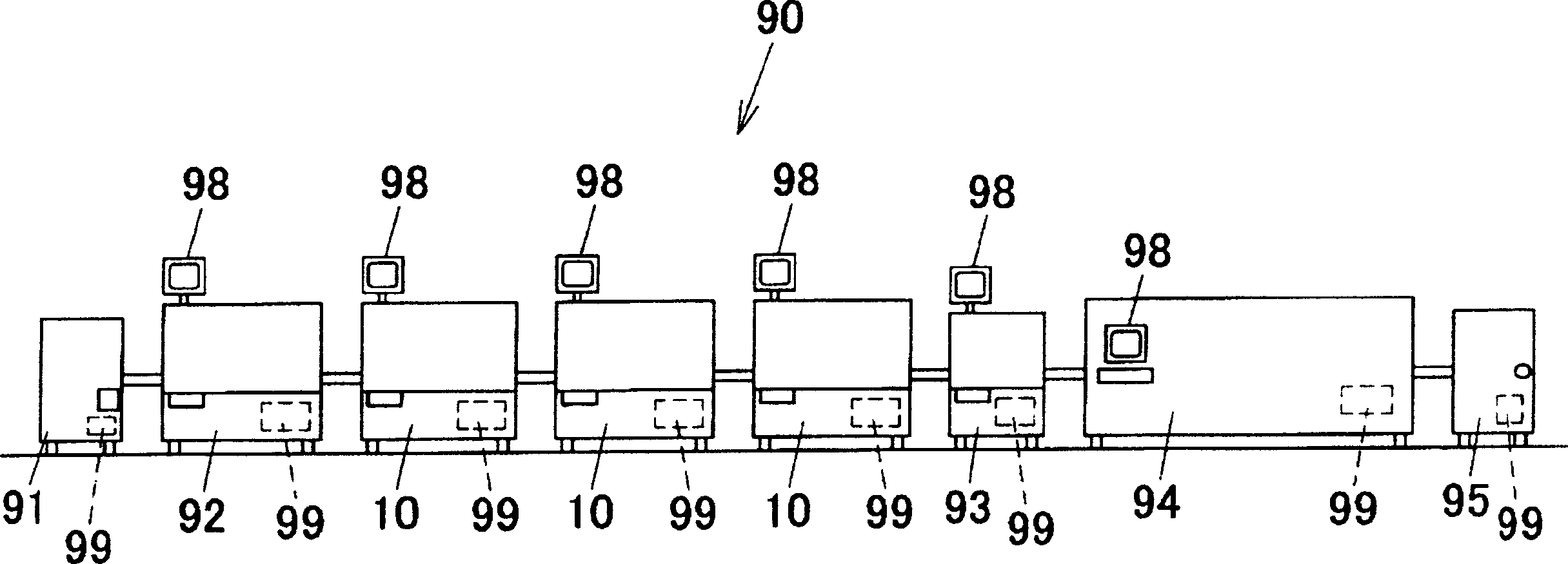 Installation work management method, installation machine and preparation support method, installation assembly line