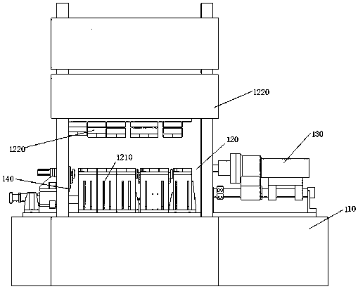 Square tube twisting production line and processing method thereof