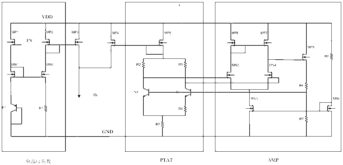 Low-temperature drift detuning self-calibration operational amplifier circuit and design method thereof