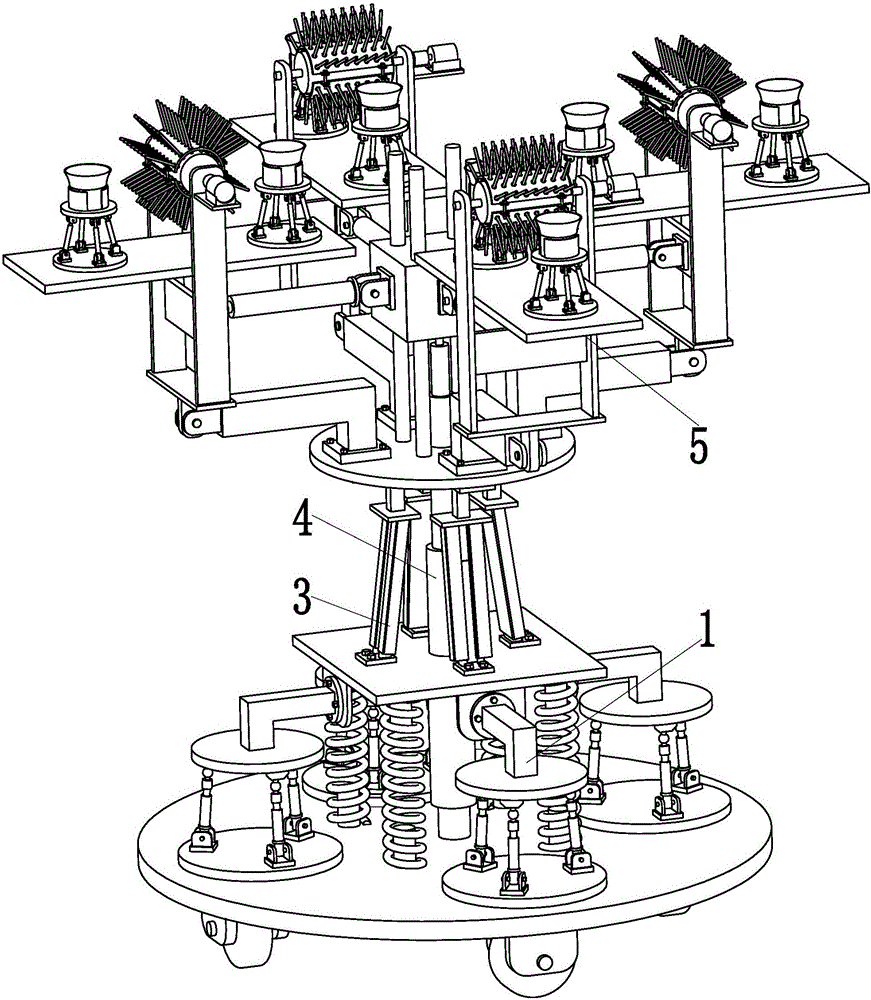 Ascending and descending adjustable building environment-friendly robot