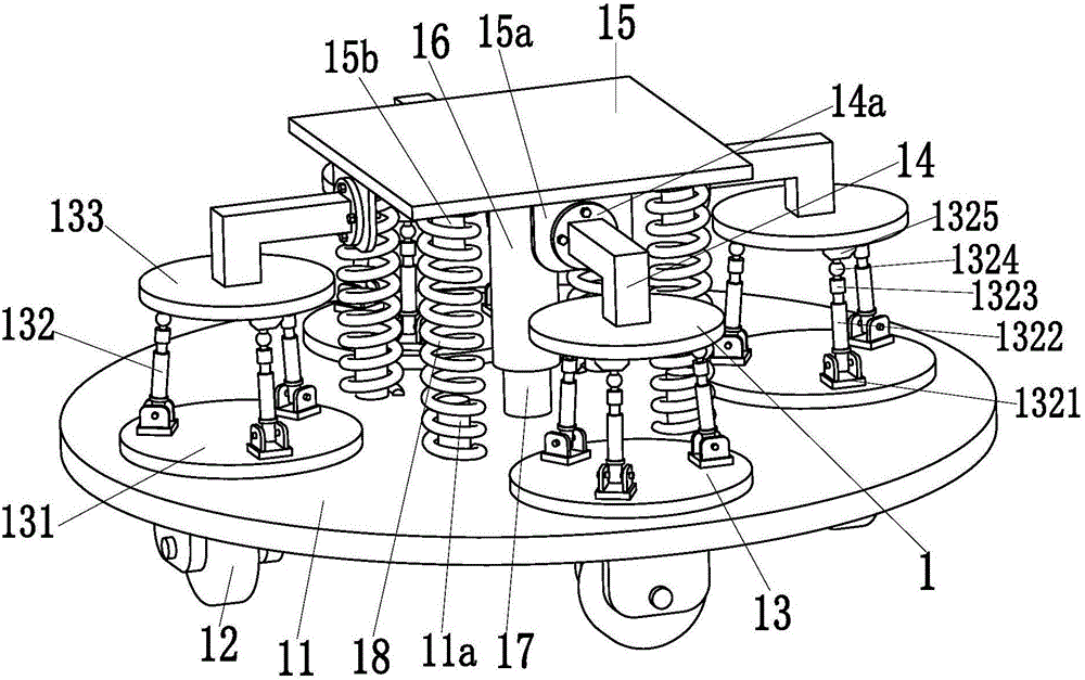 Ascending and descending adjustable building environment-friendly robot