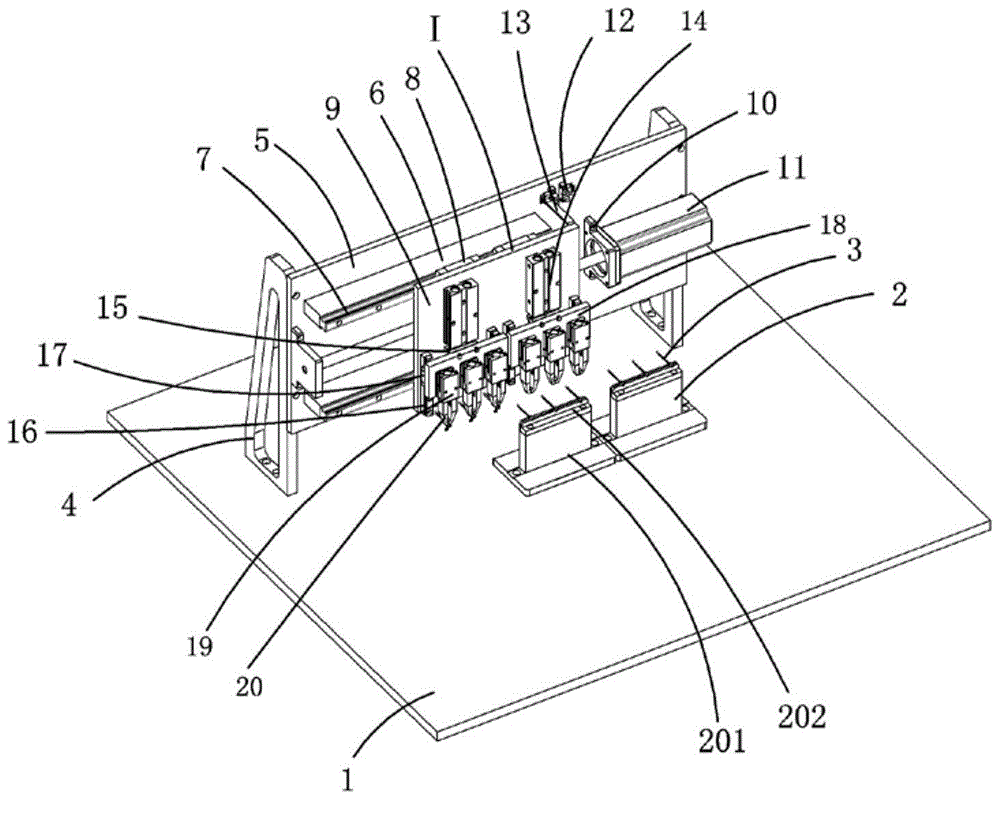 Automatic product taking and placing device