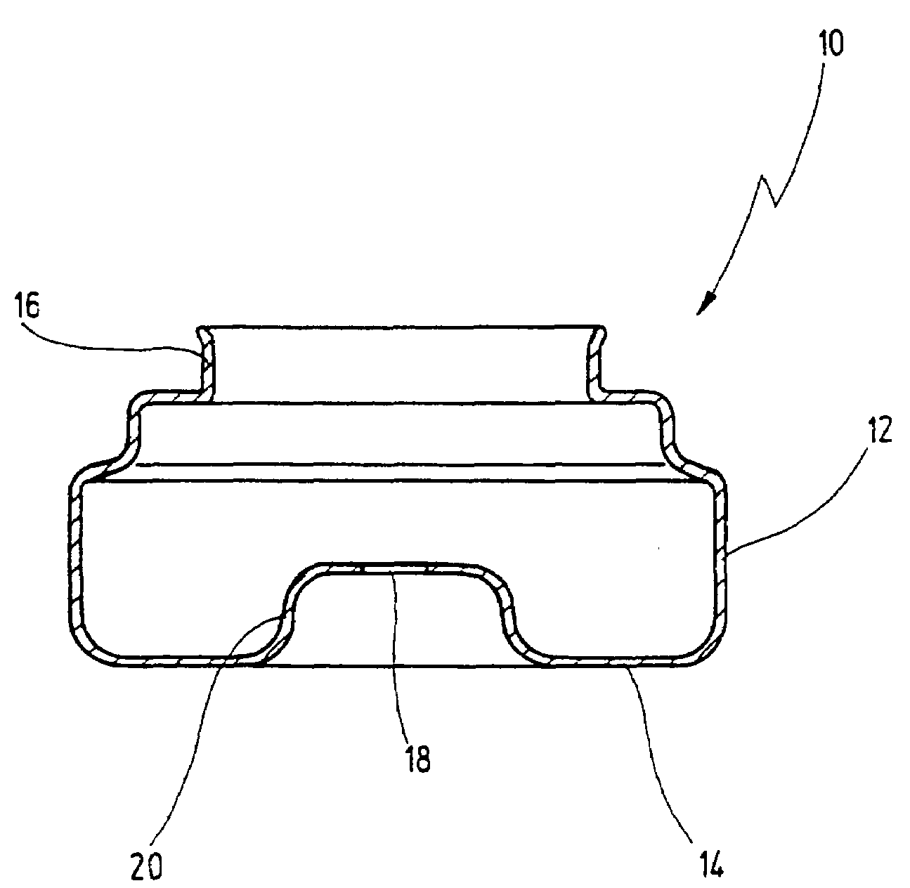 Pneumatic spring pot and method for producing same