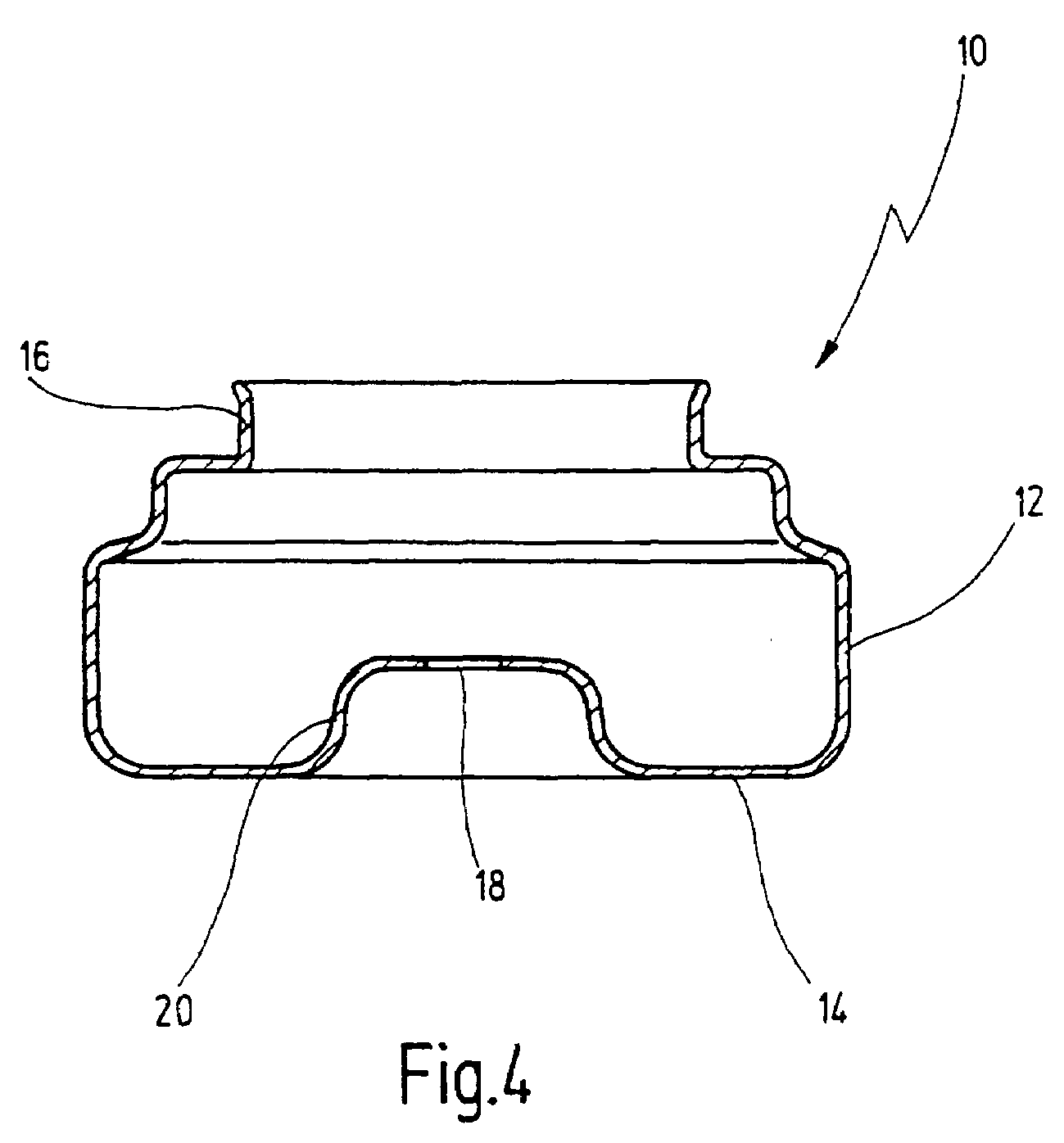 Pneumatic spring pot and method for producing same