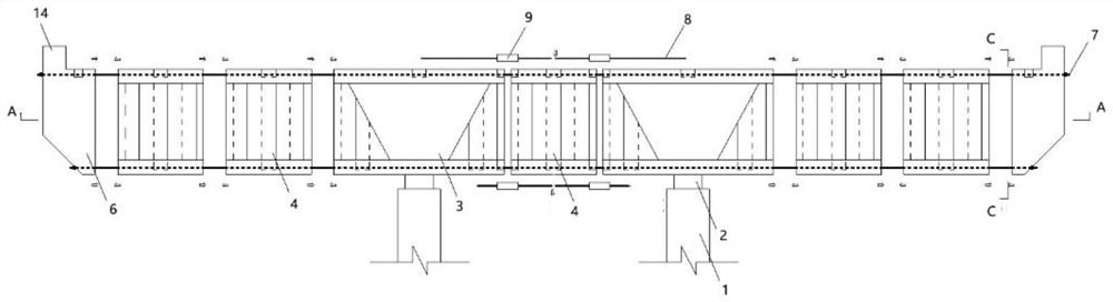 Assembling process of light segment prefabricated assembling bent cap