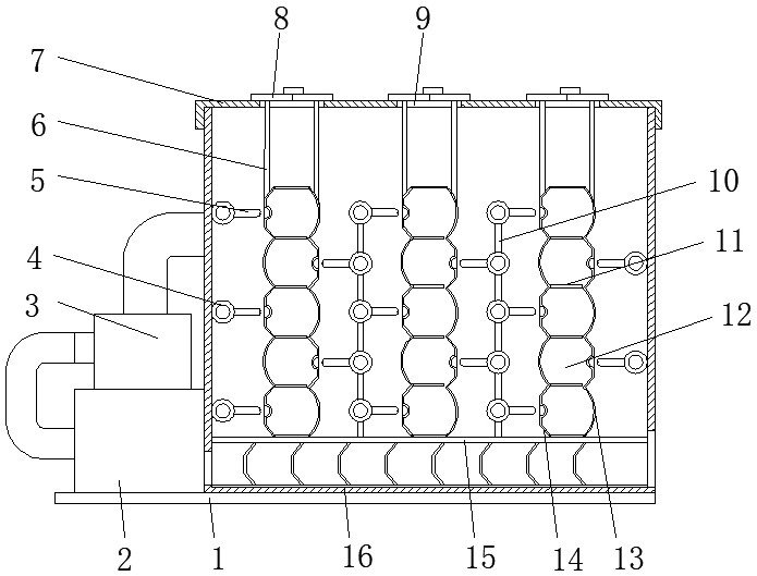 Silk rinsing device for textile production