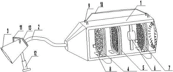 Portable welding flue gas purifying device and purifying method