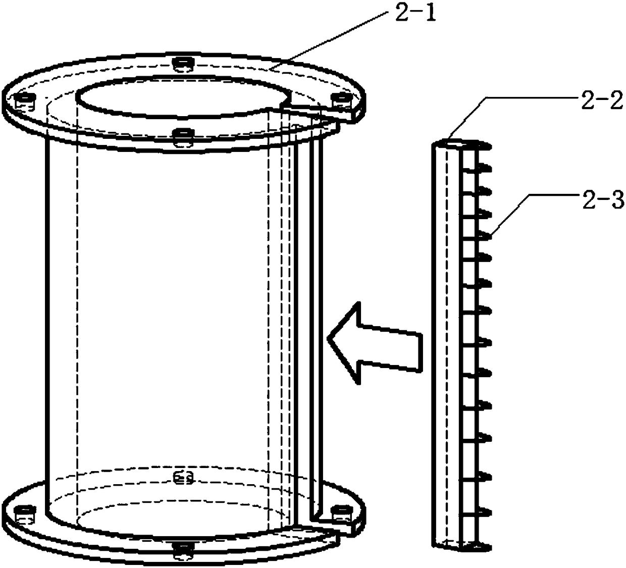 Horizontal displacement monitoring device and method in overall construction and operation process of concrete dam