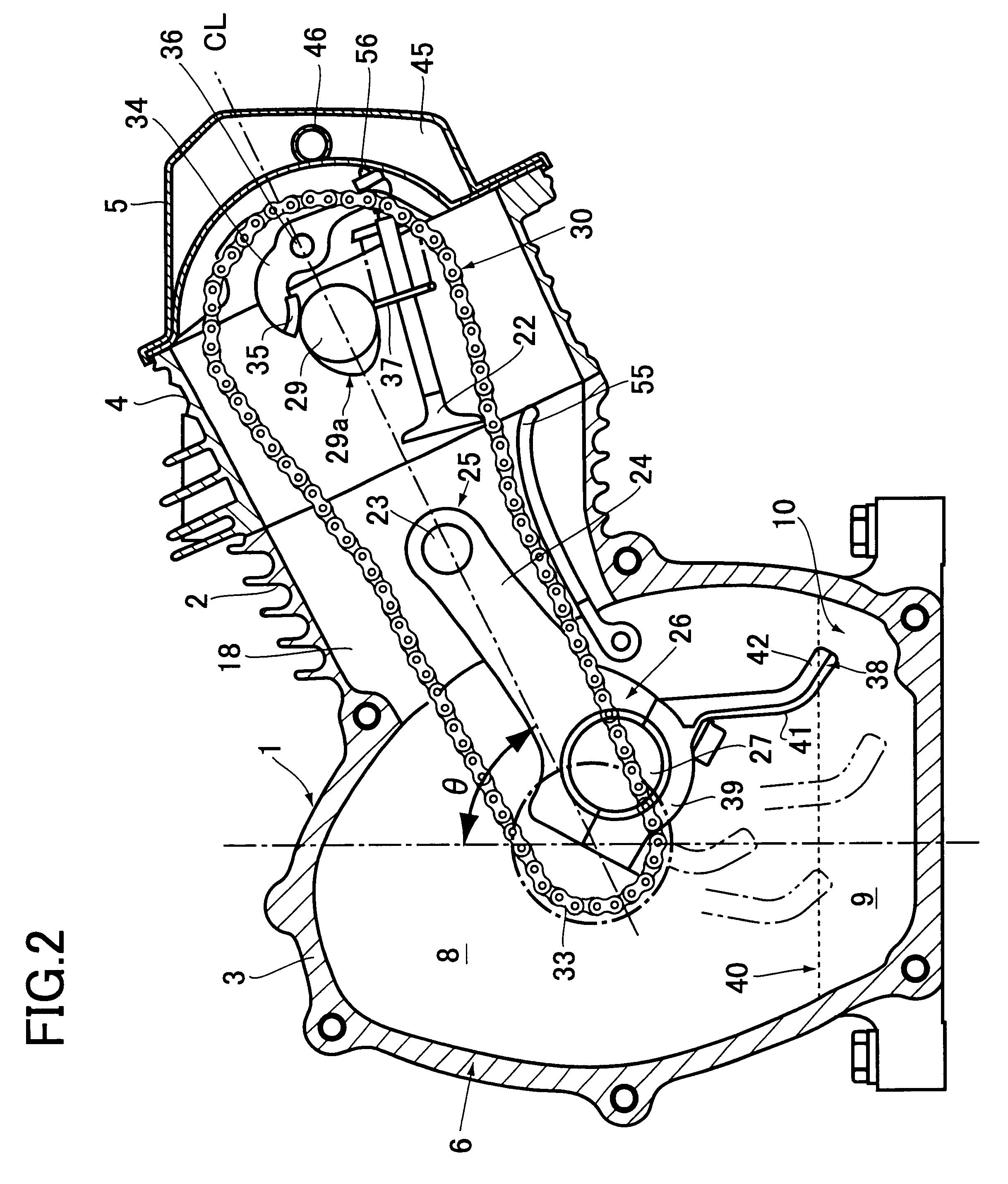 Lubricating system for OHC engine