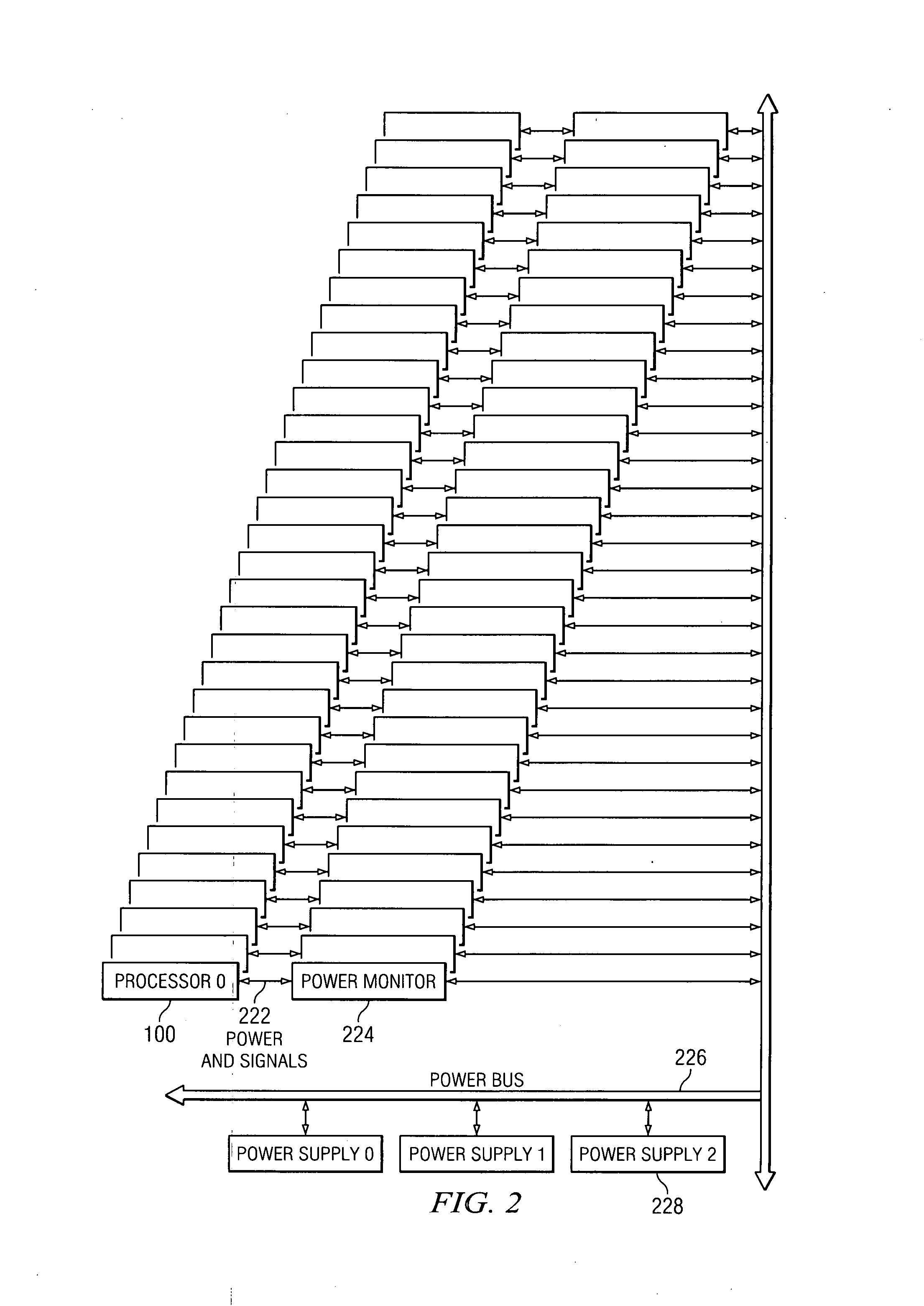 Self-monitoring and self-adjusting power consumption computer control system