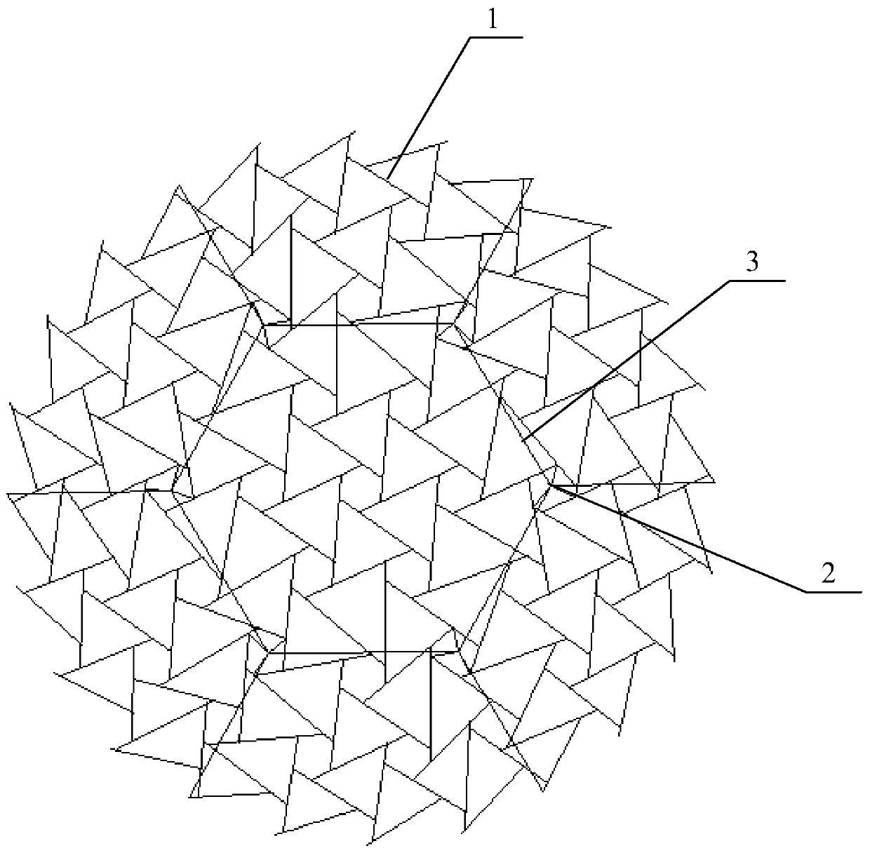 A mutual-supporting tension string reticulated shell structure