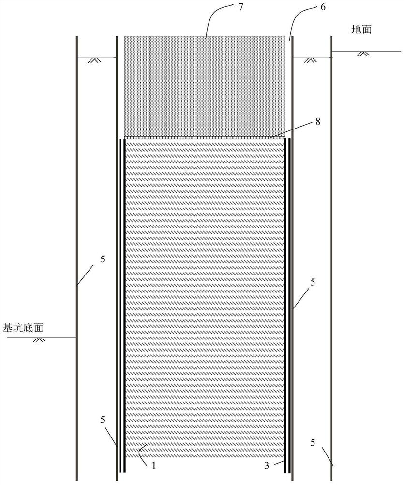 Rib plate unloading type combined steel pile supporting and anchoring structure and application