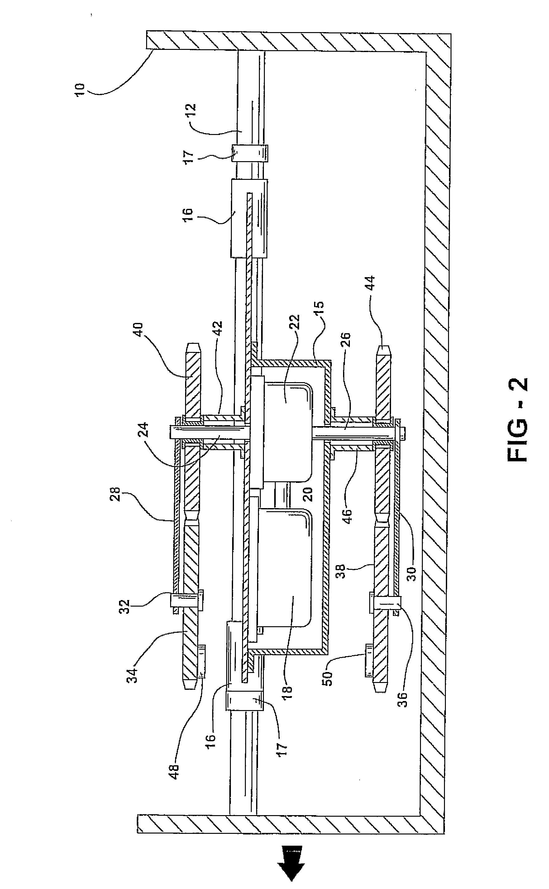 Propulsion device employing conversion of rotary motion into a unidirectional linear force