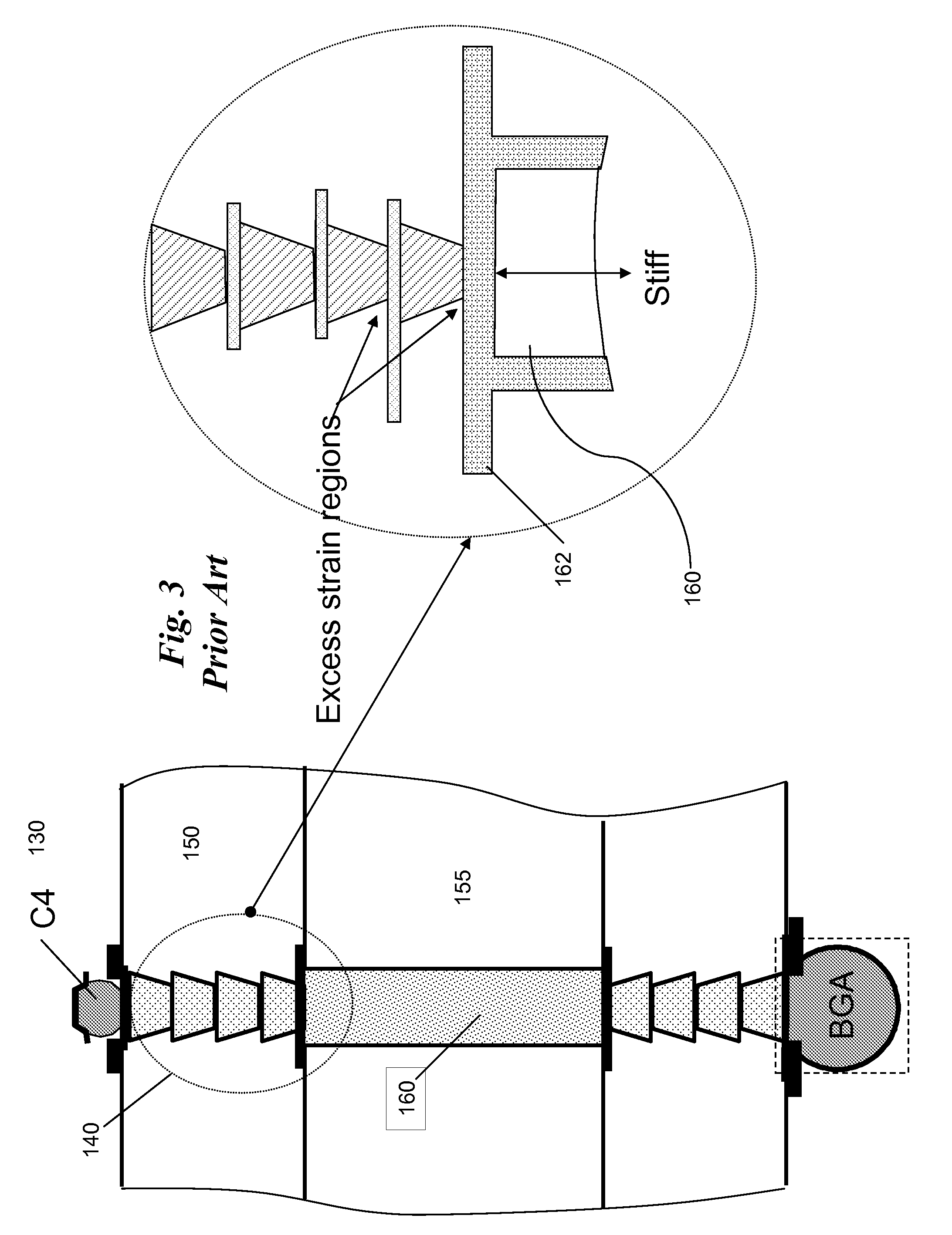 Construction of Reliable Stacked Via in Electronic Substrates - Vertical Stiffness Control Method