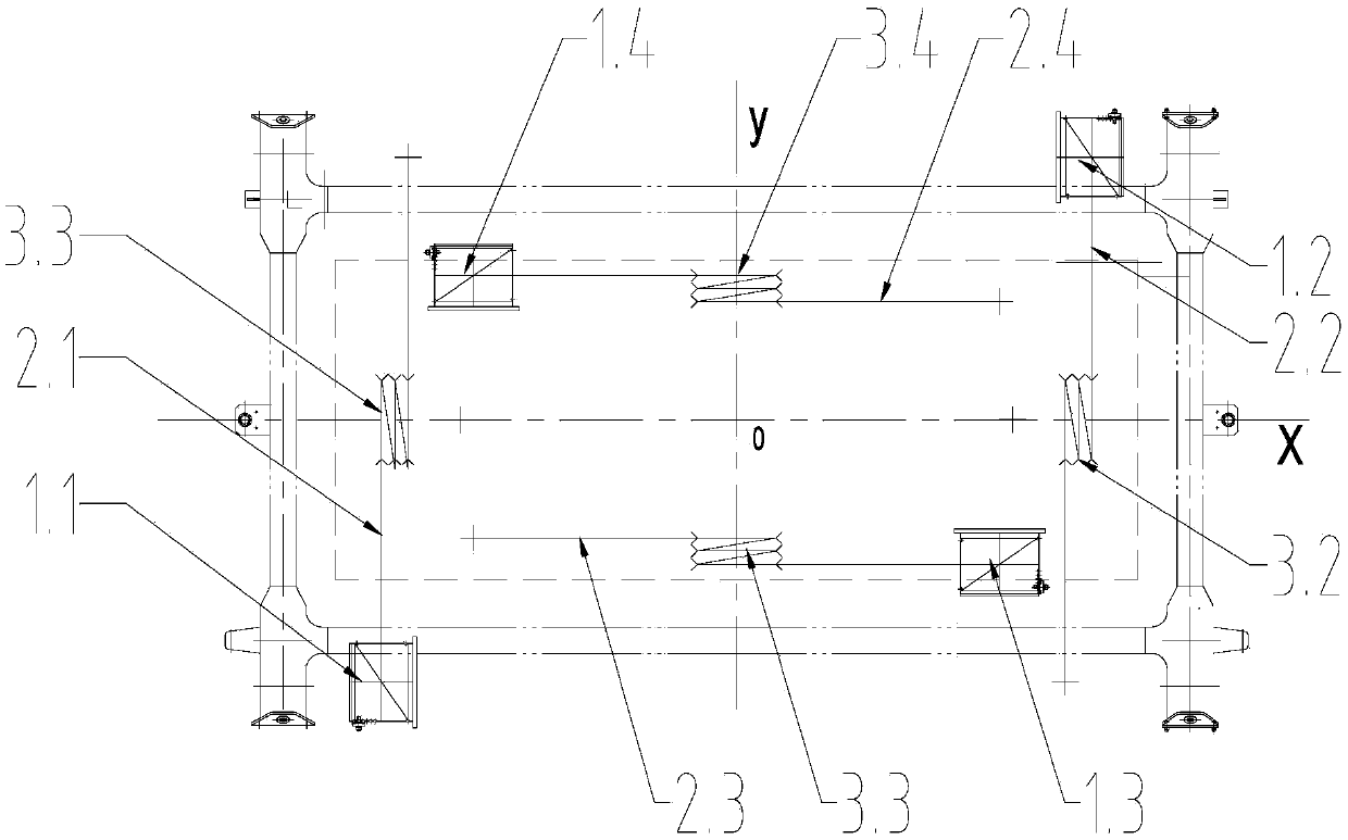 Four-winding-drum hoisting mechanism and container crane